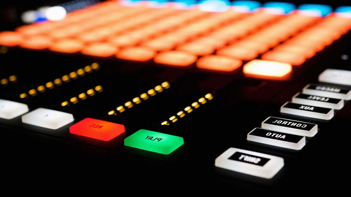 computer hardware black and white audio mixer electronics